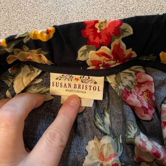 Vintage Susan Bristol Floral Rayon Skirt Size 10 - Picture 10 of 13